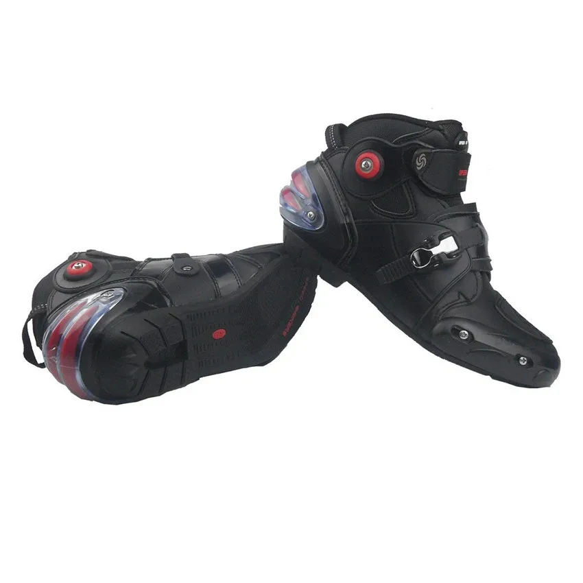 

Pro-biker Professional Motorcycle Boots Men Racing Motorbike Boots Botas Motorcycles Moto Riding Shoes Size 40-45 Black A9003