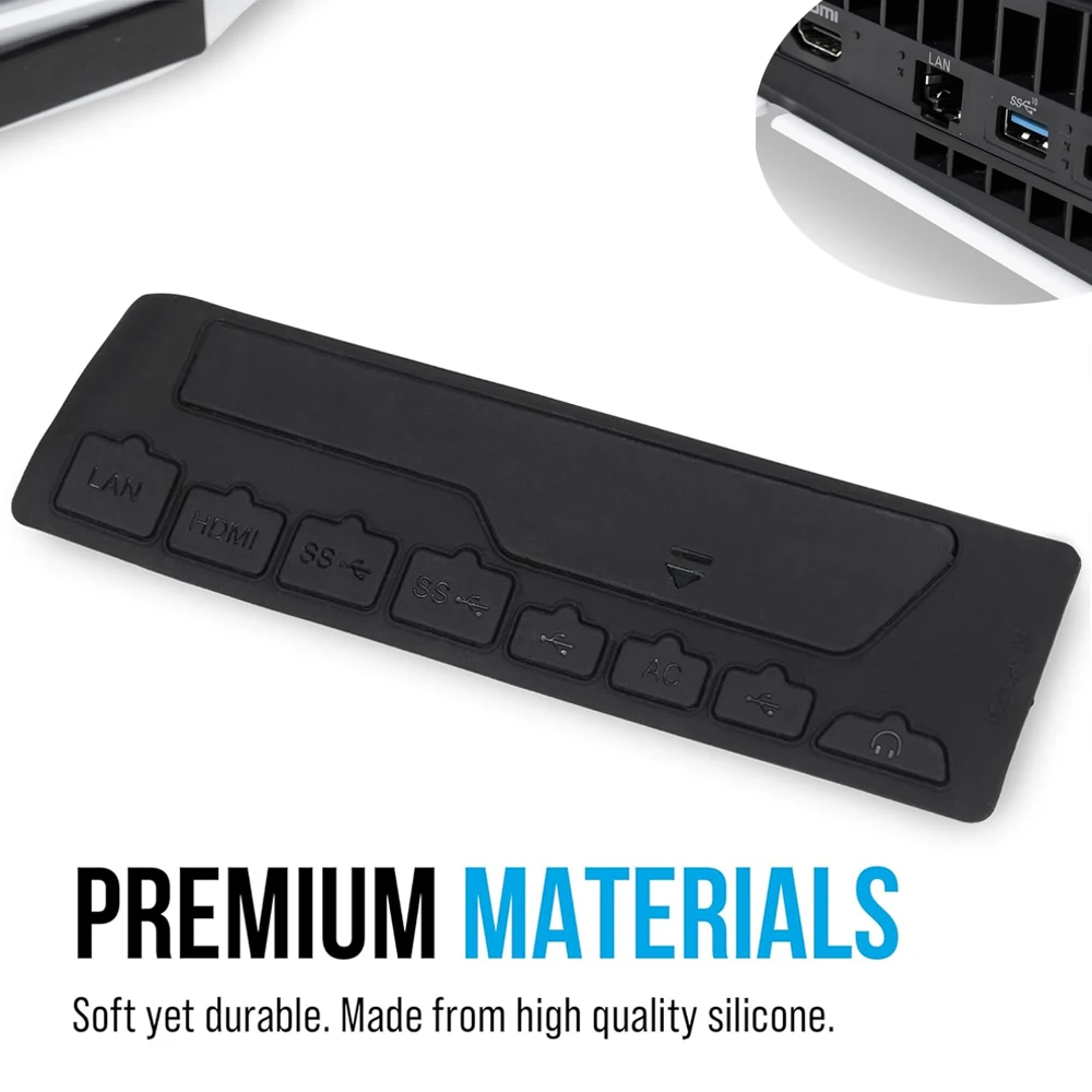 Silicone Dustproof Plug Set for Game Console Ports - 9-Piece Protective Cover Set