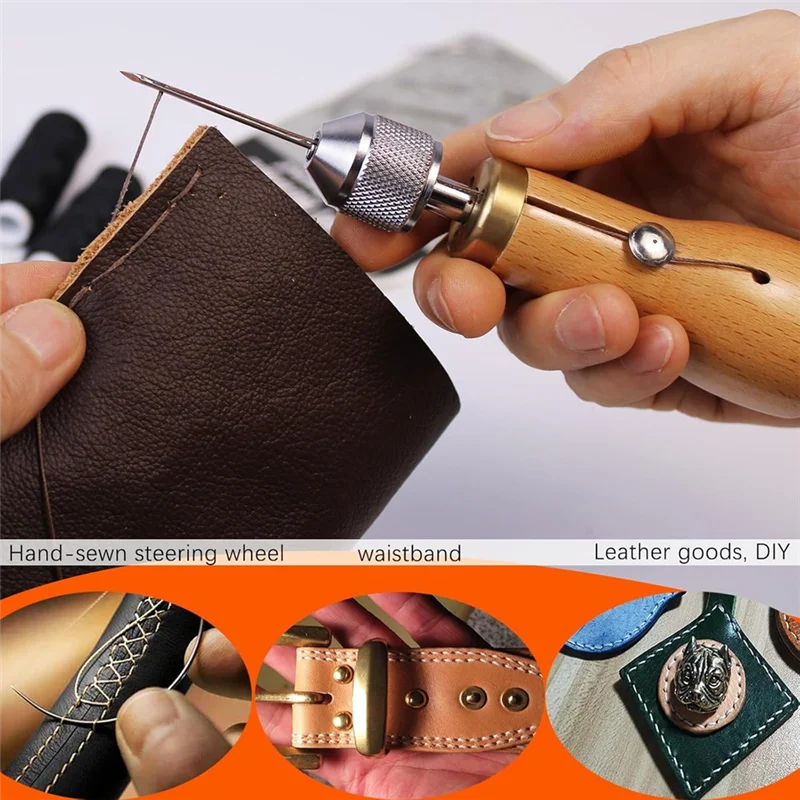Sewing Awl Set 24 Pieces, Convenient DIY Leather Product Making Sewing Kit Awl-AC82