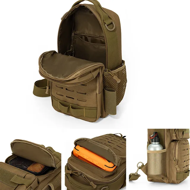 Tactical Climbing Chest Bag Backpack Accessories Lure Outdoor Fishing Camping Hiking Bag with Rod Holder Men Molle Fanny Pack 4
