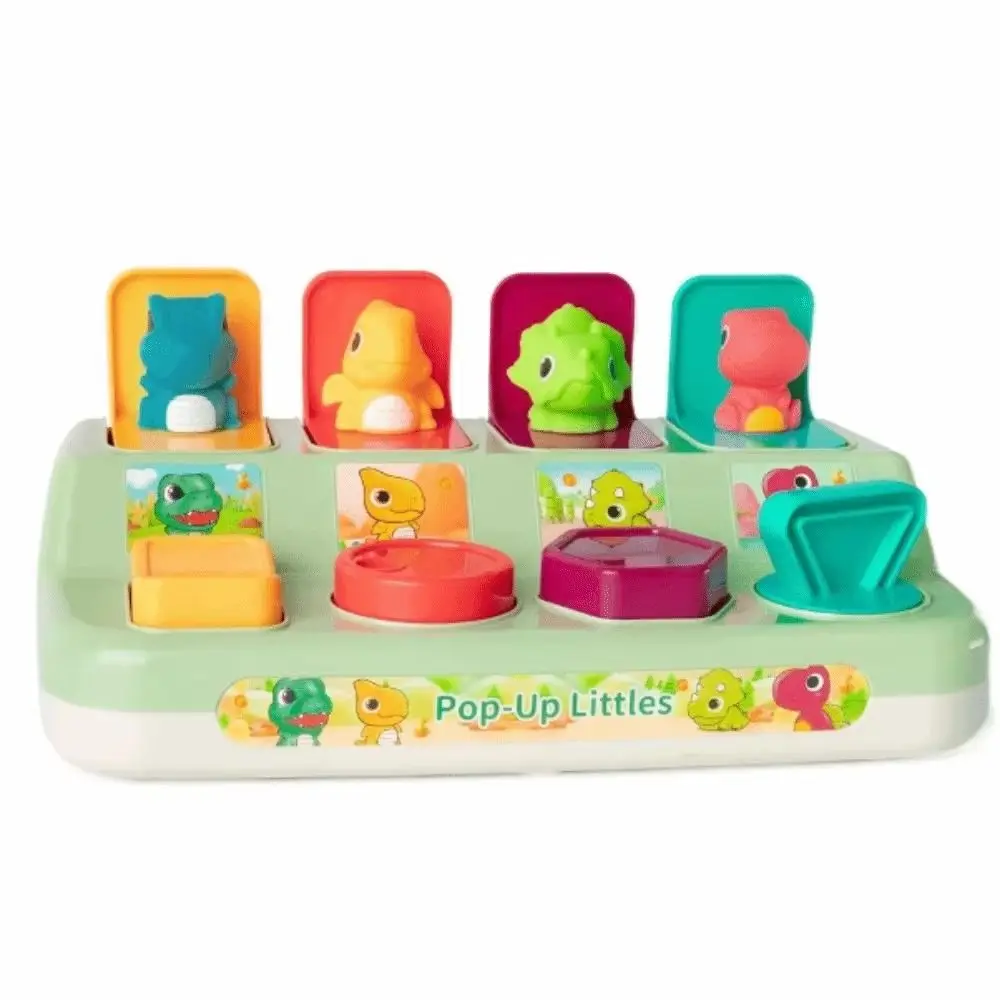 Montessori Dinosaur Switch Box Cartoon Animals Colorful Interactive Animal Toy Box Plastic Durable Activity Pop Up Toy