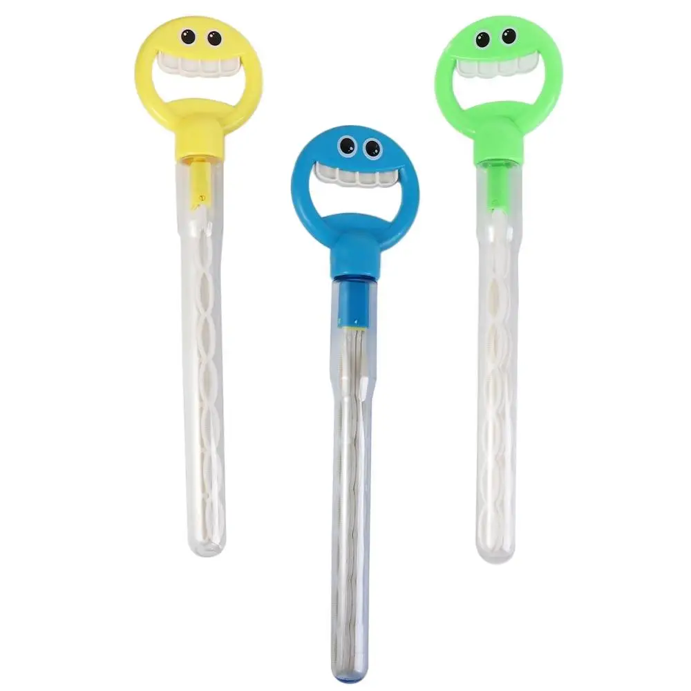 32 Holes Handheld Bubble Wand Smiling Face Bubble Stick Blower Maker For Children Outdoor Activity Fun Soap Blowing Bubble Tool 3