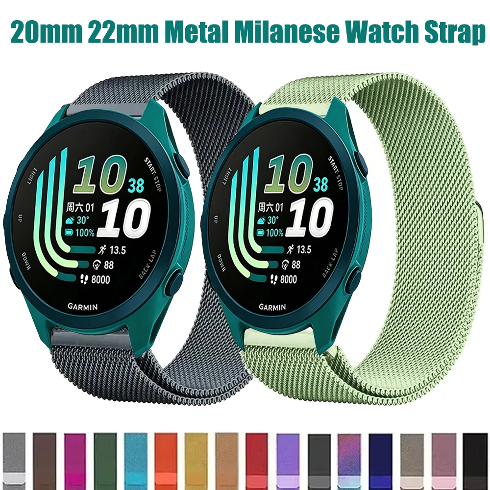 Sleek Magnetic Milanese Loop Strap - Metal Bracelet 22mm/20mm