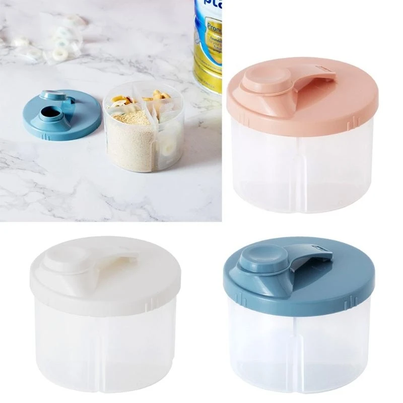 Milk Powder Storage Box 4 Compartments Newborn Milk Powder Formula Dispenser Portable Reusable Baby Storage Box Snacks Cups