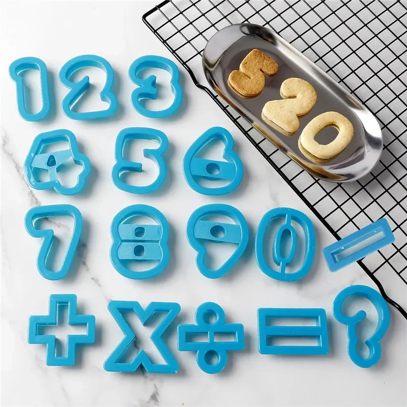 3 Pièces/ensemble Numéro De Lettre Moule En Silicone Alphabet Et Nombre Fondant Moule Gâteau Décoration Outils Chocolat Moule