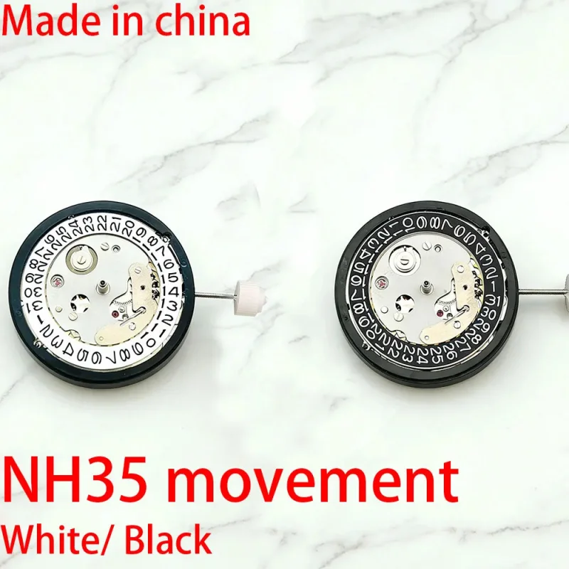 중국산 NH35 오토매틱 무브먼트 흑백 캘린더 디스크는 일본산 NH35 무브먼트를 3시 방향으로 교체할 수 있습니다.