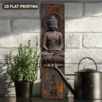 2D Metal Sign Zen Buddha Wall Decor, Minimalist Metal Art for Meditation Room, Yoga Studio, Calm Garden - Image 3