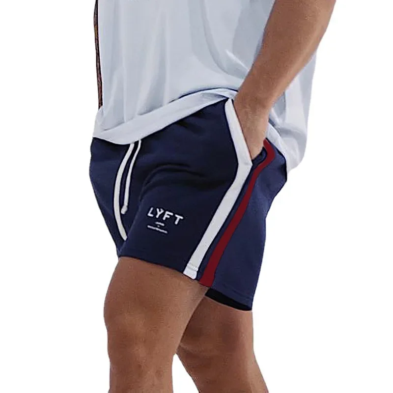Men's Sport Shorts Lyft Muscle Fitness Bros Summer Running Training Breathable Elastic Casual Ins Pants Skateboard Long Trousers