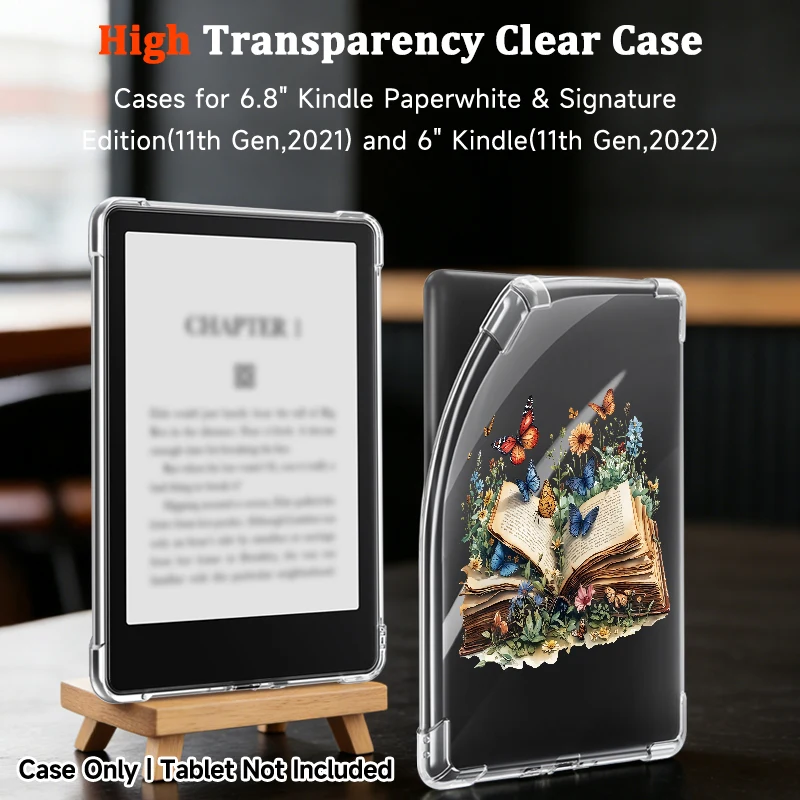 Ultra-Thin Transparent Shockproof TPU E-Reader Case