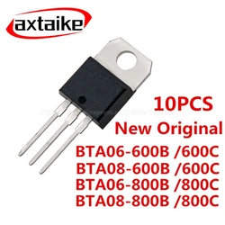Pack of 10 High - Performance TO - 220 TRIACs, 6A/8A Capacity (BTA08 - 600B)