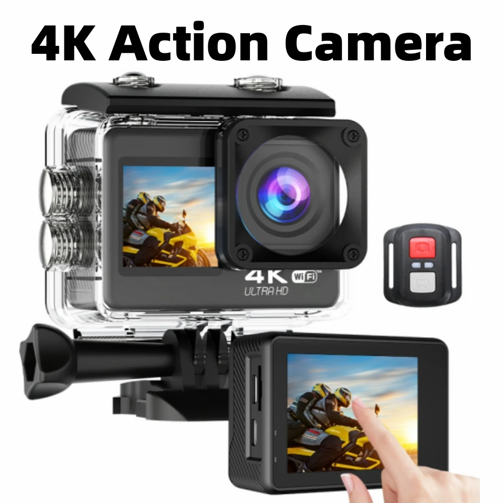 

4K Action Camera 4K60PFS WiFi 2.0" 170D Underwater Waterproof Helmet Video Recording Camera Sports Cameras Outdoor Mini Cam ﻿