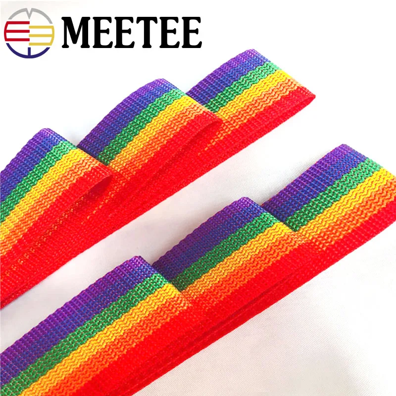 10Meter Multi color bings Backpack Pet Strap bing Label Ribbon