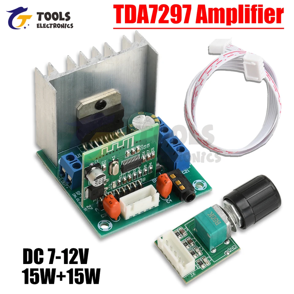 DollaTek DC 9-15V TDA7297 Stereo Audio Amplificatore Indicatore