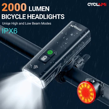 1200LM Rechargeable Bike Light Set 1