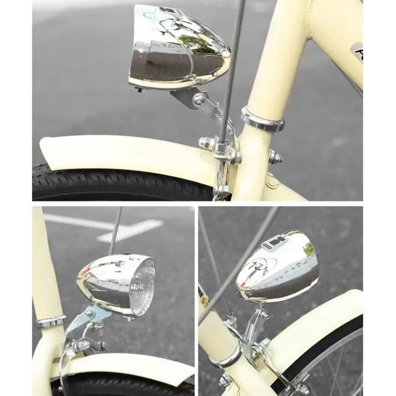 Retro Bike Headlight USB charging Classic Mountain bike Front Light 3 Led Bulbs bicycle Front Lighting for cycling accessories