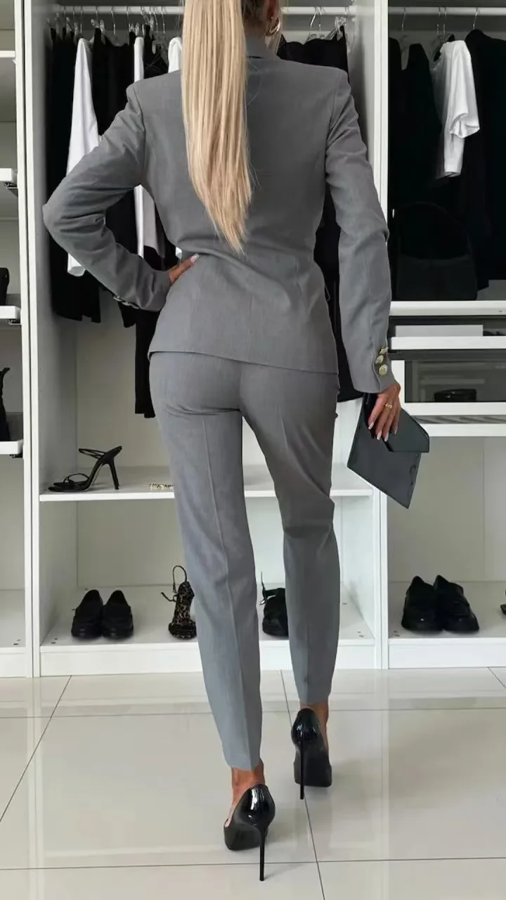 Women Office 2 Piece Set pants detail