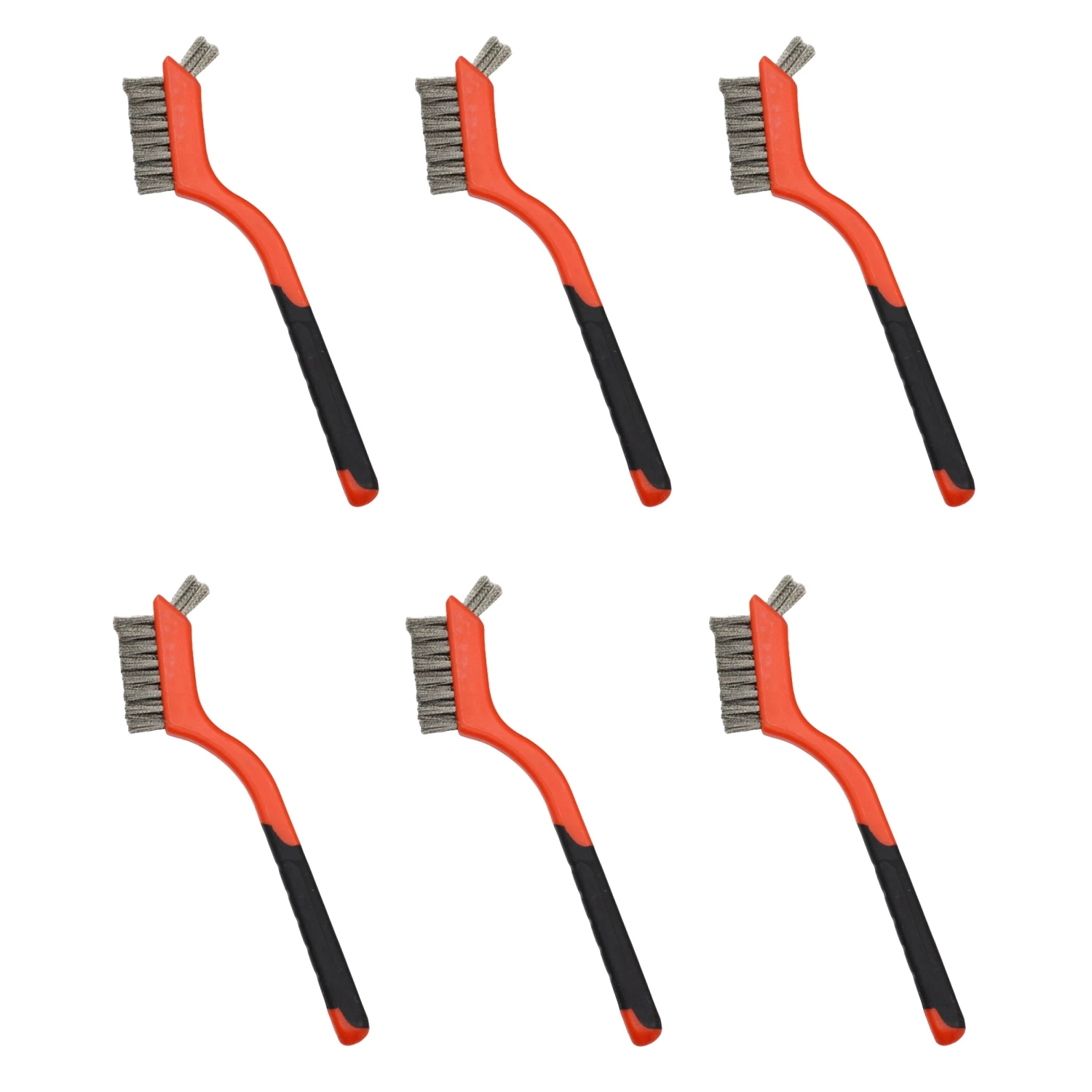 YUOILHY 6-Piece Wire Brush Set - Brass, Nylon, Stainless Steel Brushes For Rust & Paint Removal