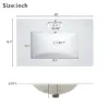 30inch Transitional Style Bathroom Vanity Cabinet Combo with Ceramic Sink Soft Close Door 3
