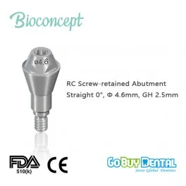 

RC Multi Abutment,TAN-straight 0°, Ø 4.6mm, GH 2.5mm 132420
