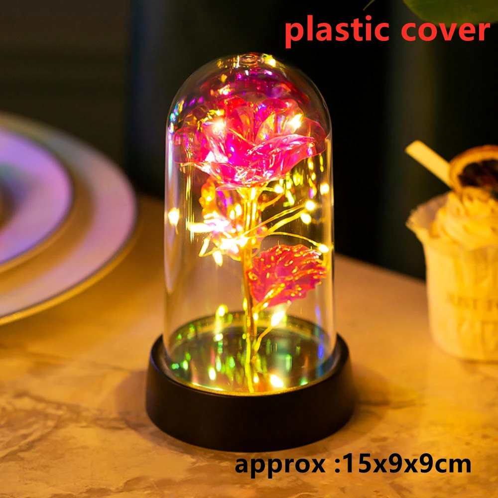 LED Galaxy Rose Artificial Flowers - Wedding, Valentine's, and Mother's Day Decoration Gift (Battery Not Included)