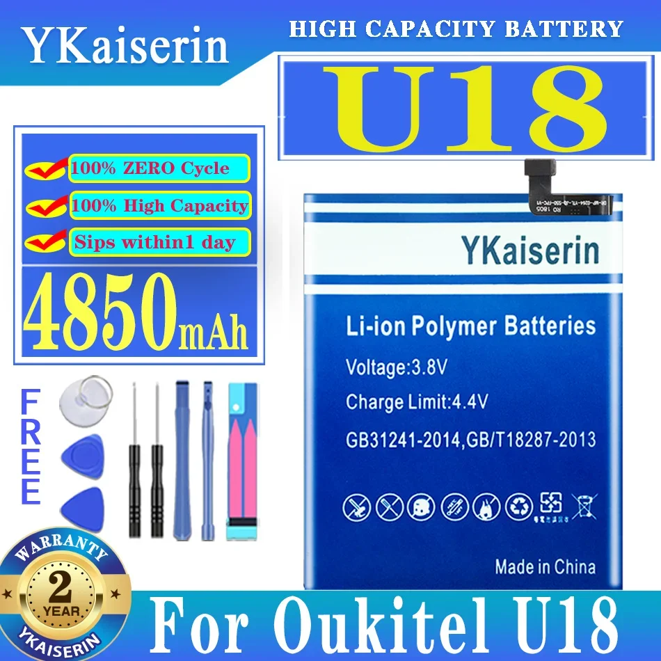 

YKaiserin New 4850mAh U18 Battery for OUKITEL U18 U 18 Mobile Phone Batterij