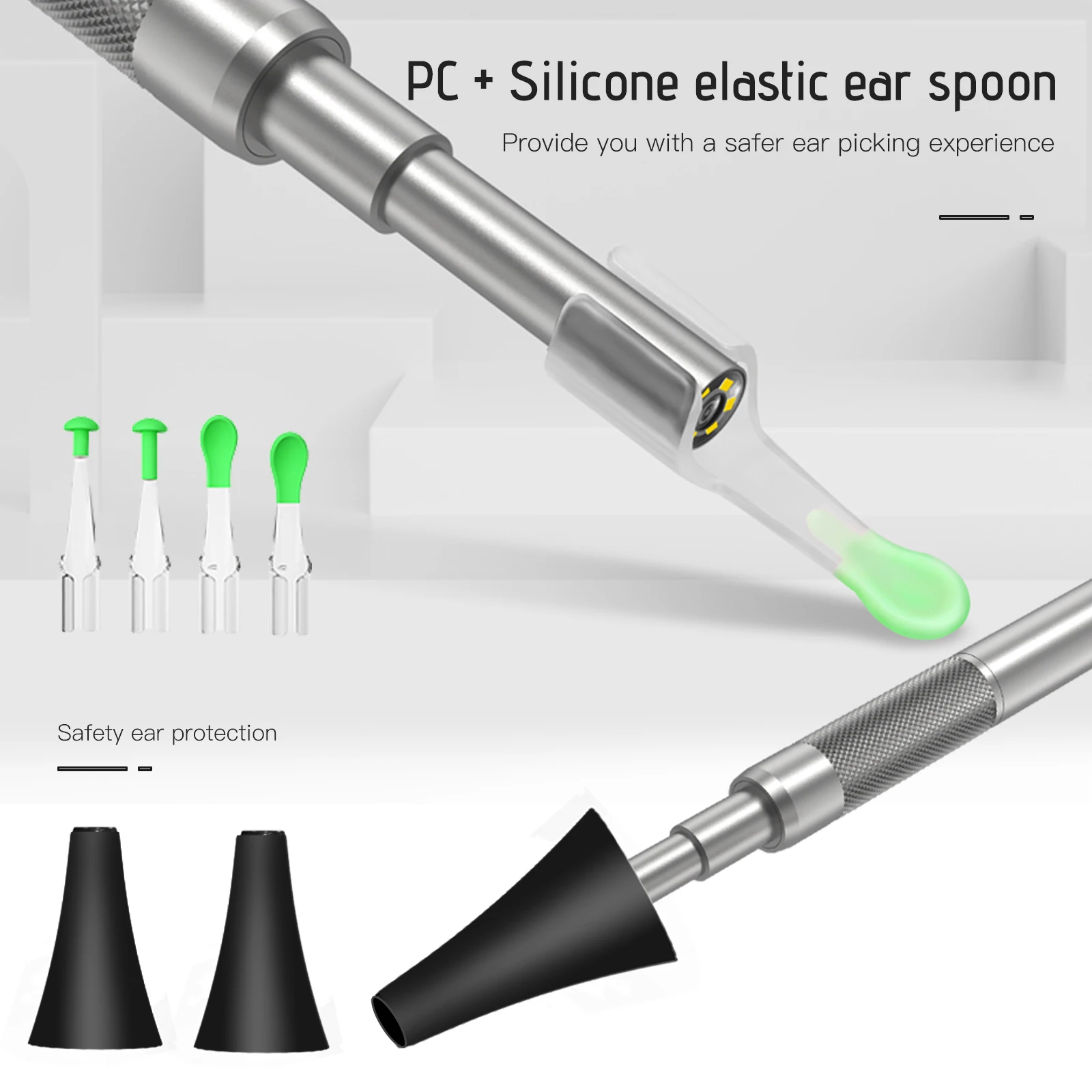 HD 1080P 3.9mm 4.5 Inch LCD Screen Ear Scope Endoscope Ear Wax Clean Otoscopy Camera Endoscope Clean Mini Cameras mini endoscope camera