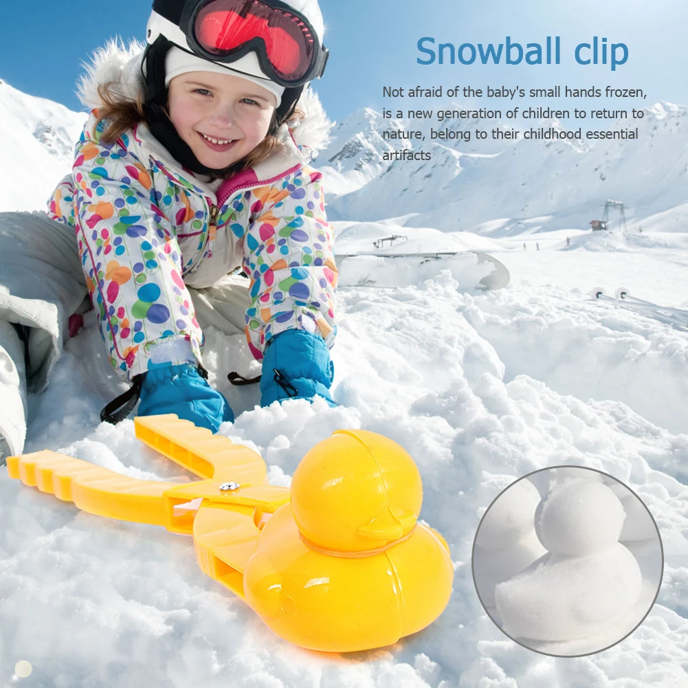 1/4pcs Snowball Clip Cute Duck Snowball Maker Clip Children Outdoor Winter Snow Sand Mold Outdoor Snowball Fight Fun Sports Toy 5