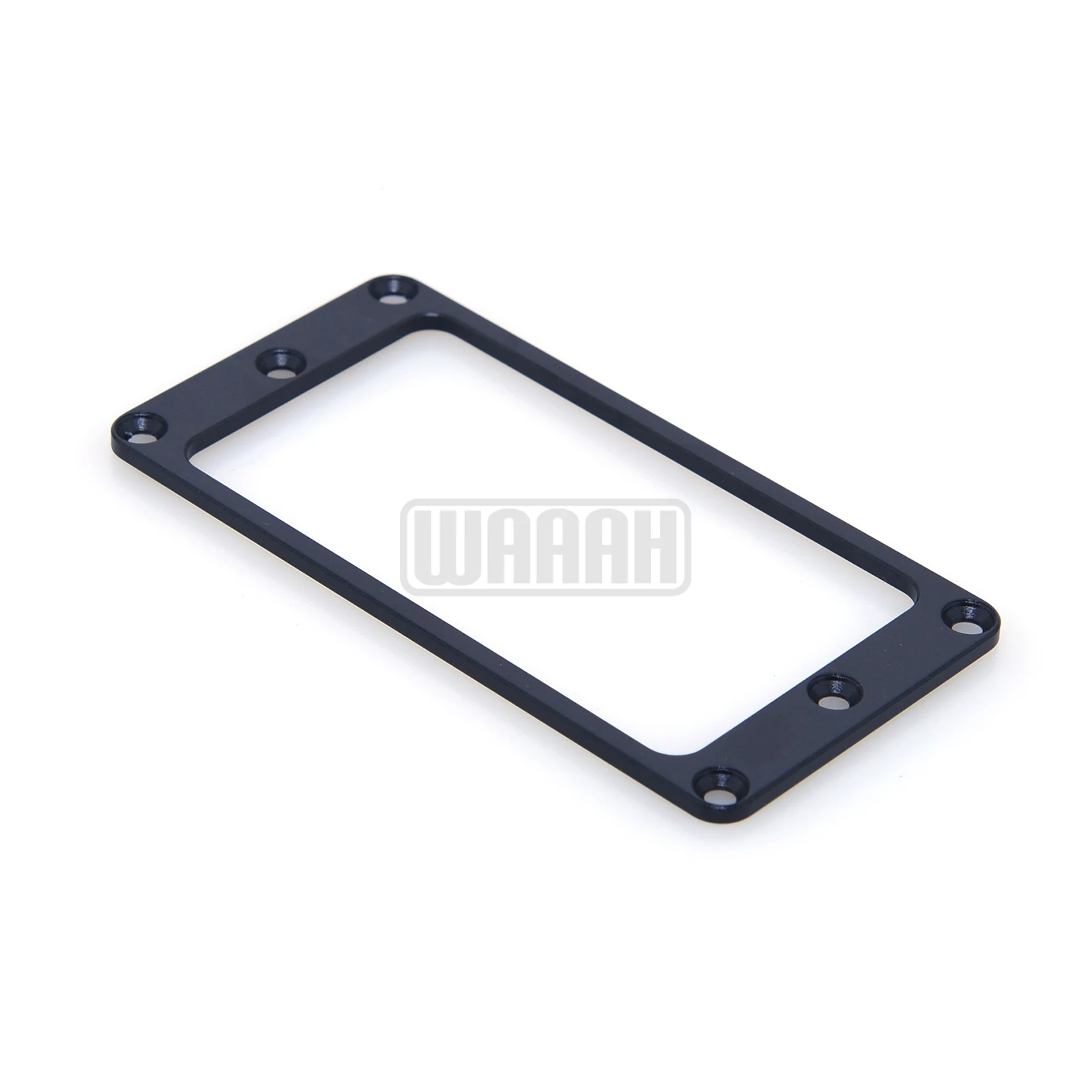 2 Stück Aluminium-Legierung E-Gitarren Humbucker Pickup Montageringe Pickup-Rahmen Schwarz Silber Farbe Ersatz für E-Gitarren – Detail 5