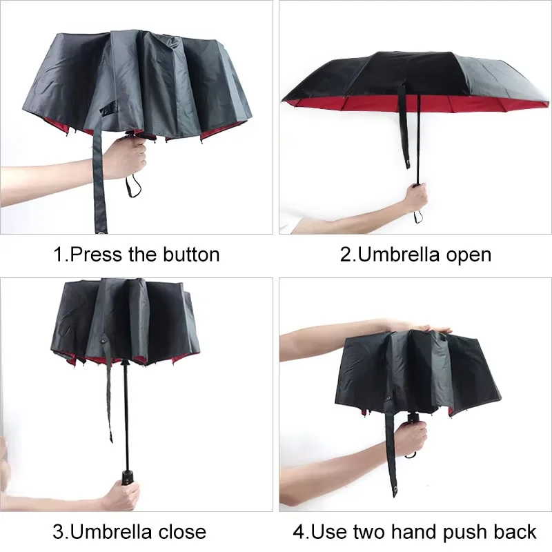 Bone Umbrella Reinforced 10-Bone Umbrella Men's Business Strong And Durable Wind-resistant Umbrella Anti-UV Sunscreen Umbrella Women's Sunny