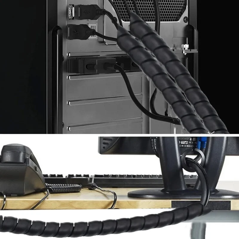 Spiral Cable Wire Wrap Computer Cord Management Protection Sleeves