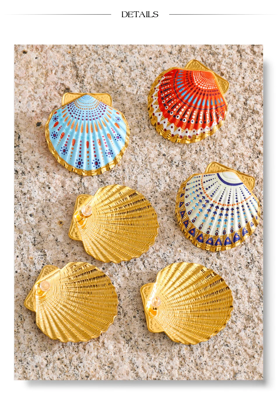 Yhpup Ocean Style orecchini a bottone - stile di vita