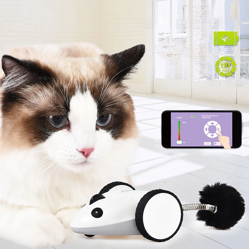 Аксессуары для кошек и мышей электрическая игрушка-мышь USB перезаряжаемая