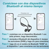 Auriculares Conducción Ósea Paramta — Oreja Abierta, BT 5.3, IPX7, Luz Nocturna, 20h 5