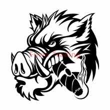 

Fuwo Trading Fierce Wild Boar Animal Personality Notebook Computer Cover Scratches Waterproof Car Stickers Motorcycle Decal