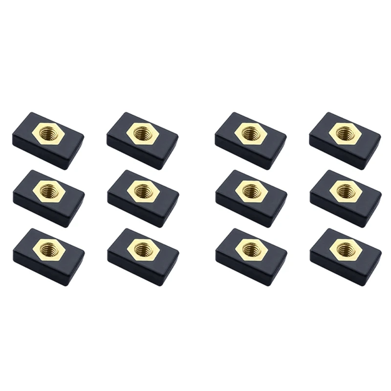 

12Pcs M6 Copper Sliding Nut Side Mount Slide Track Rail Fishing Rod Pole Holder Mounting Base For Kayak Boat Canoe