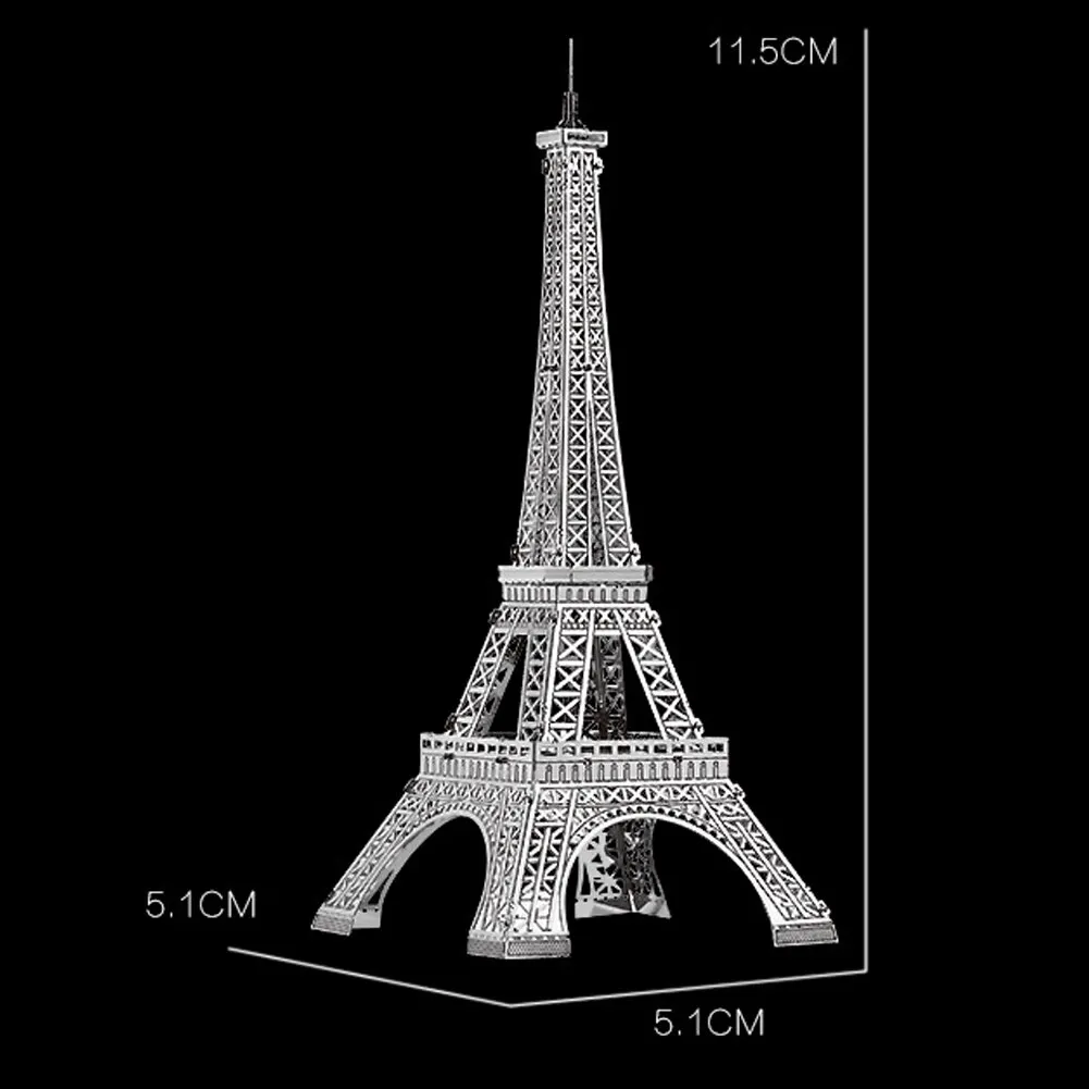 3D Metal Puzzle Eiffel Tower DIY Model Building Kit Adult Toys Birthday Gift