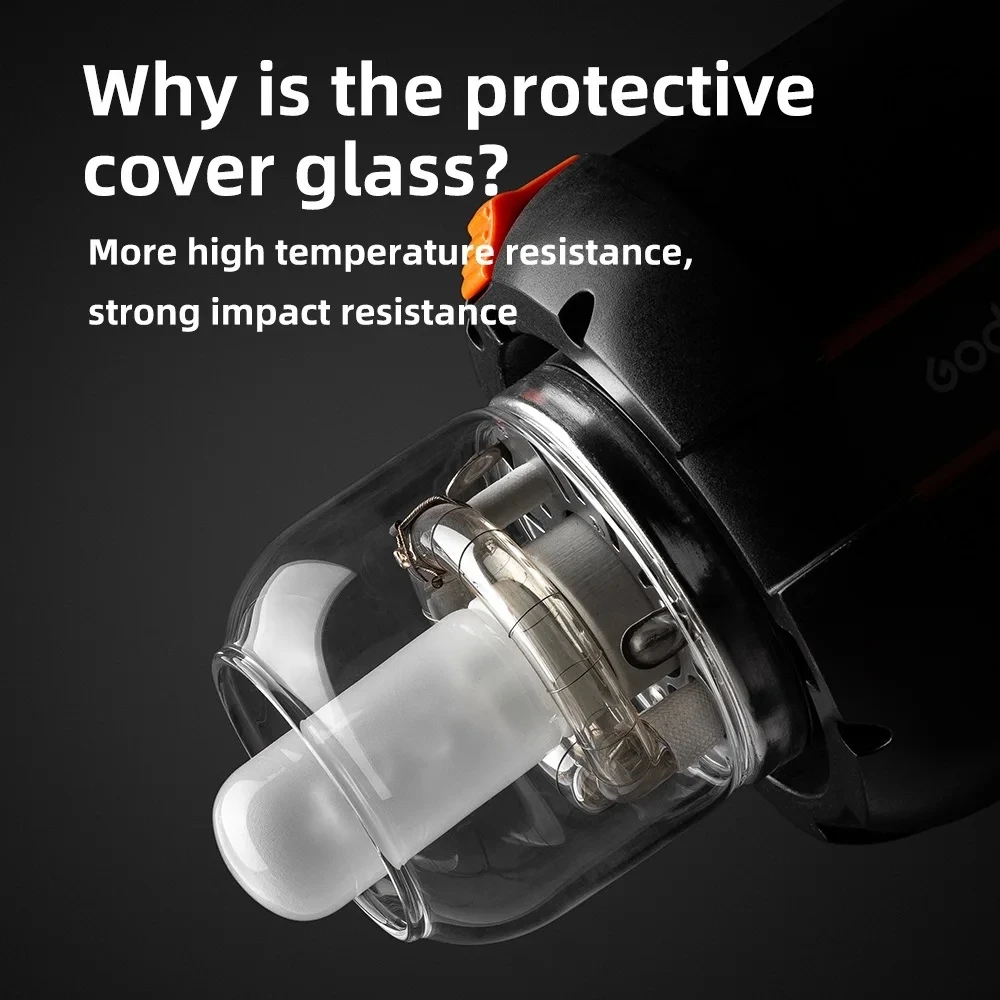 Lamp Cover Godox Original Flash Light Glass Dome Protector For QT / QS / GT GS Series