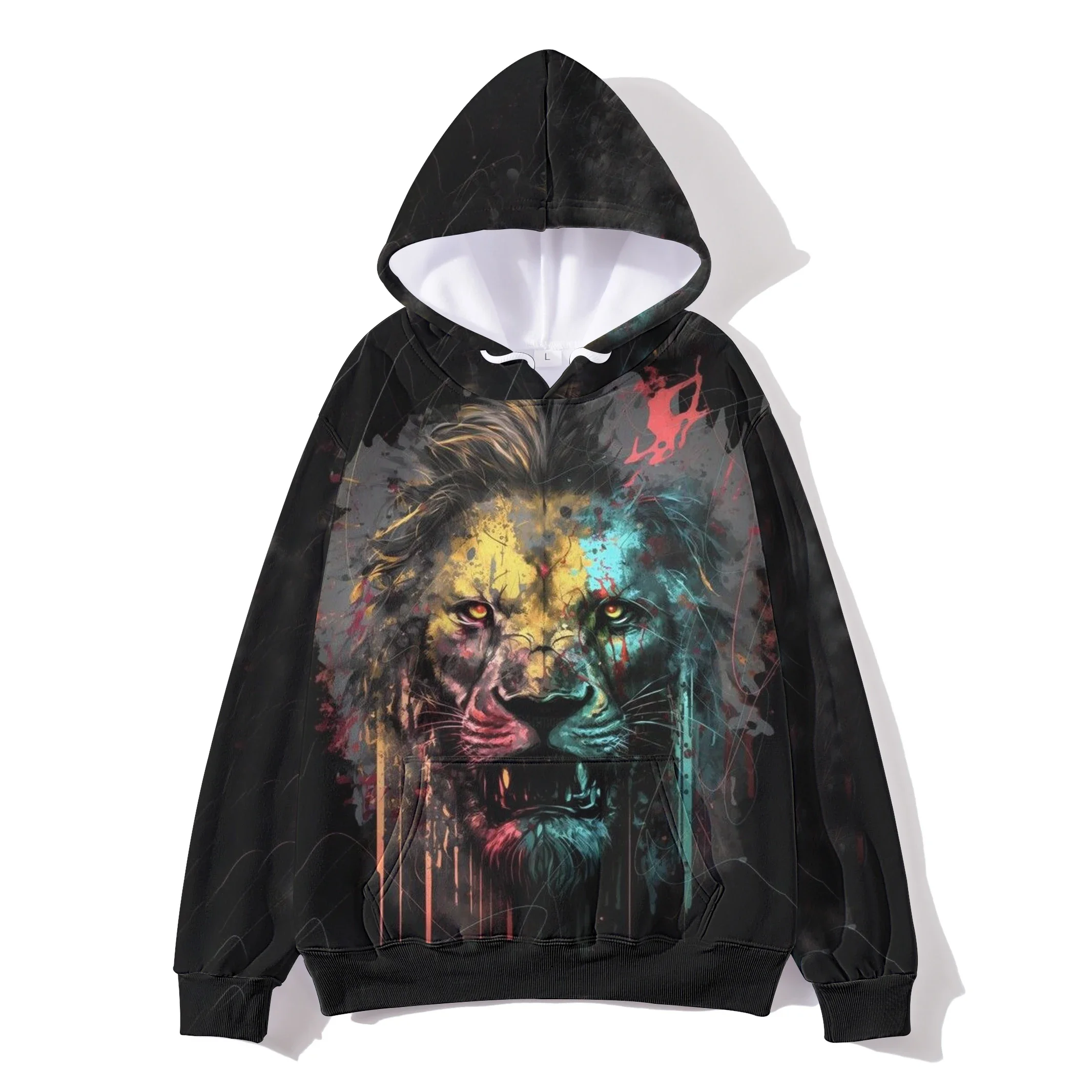 

Animal Dog Doggy Eagle Hoodie for Men Tops 3DGraffiti Wolf Printed New in Hoodies Womens Clothing Harajuku Fashion lion Pullover