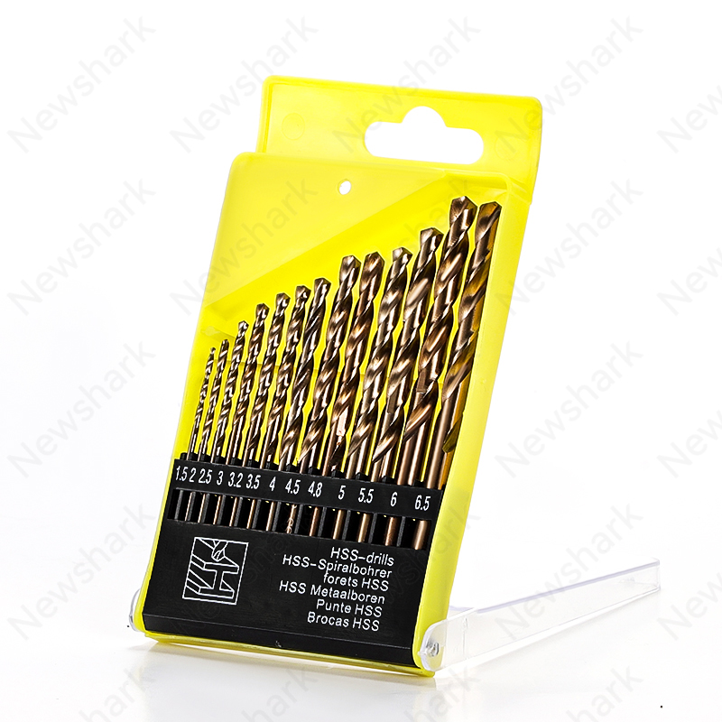 13 in 1 M43 Drill Bit Set, Including Cobalt Professional Spiral Drill Bits, Suitable for Wood Metal Stainless Steel Drill Bits