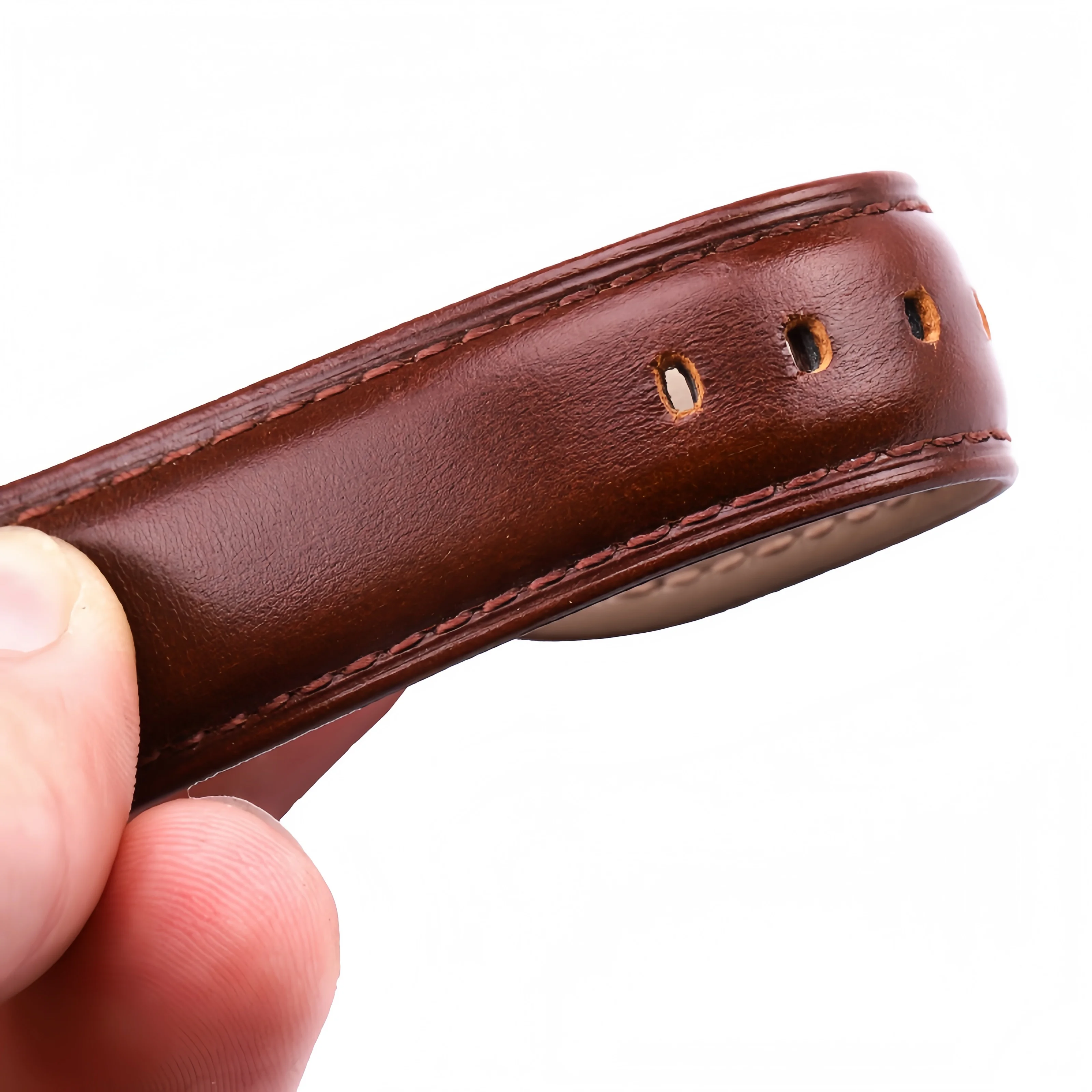 Premium Genuine Leather Smooth Watch Strap with Pin Buckle - Black & Brown Collection