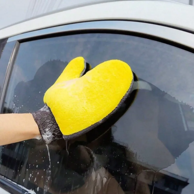 Car Cleaning Gloves Towel Soft Microfiber Chenille Water Absorption Car Body Washing Glove Duster Clearner Cleaning Tools