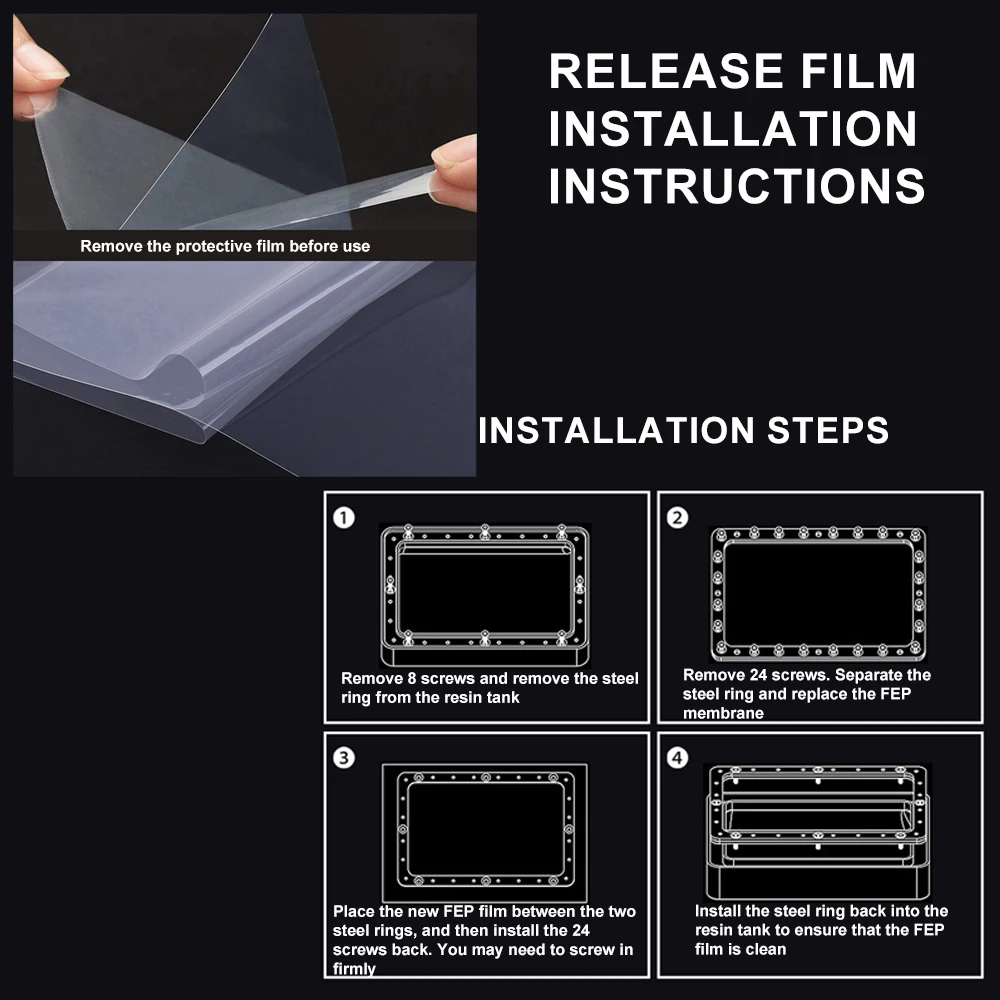 Lerdge-calor-resistência Filme de Resina para Creality Ld006 Halot-sky 3d Peças da Impressora de Alta Precisão Acf Nep Filme Liberação Fep - Imagem 6