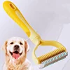 Dog Comb Stainless Steel Dog Brush Double-sided Combs for Cat Hair Knot Opening Pet Hair Remover Pet Grooming Knife Dogs Brush 3