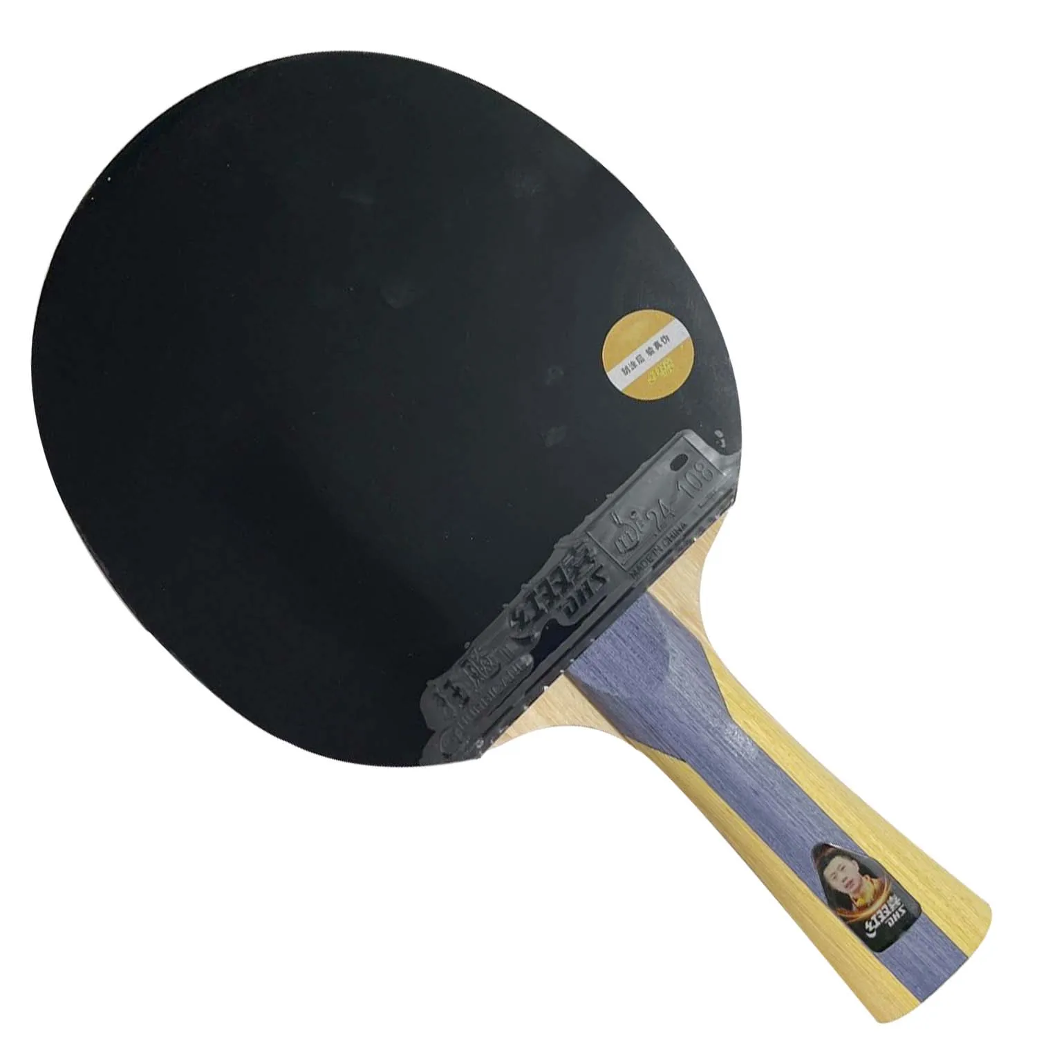 Beginner level long handle shakehand ping pong racket table tennis paddle 