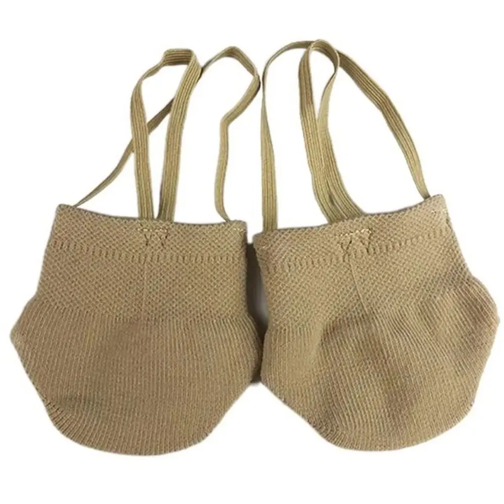 1 Pair of Knitted Rhythmic Gymnastics Shoes Adult Professional Protect Soft Sole Shoes Soft Skin Color Half Socks Pilate 2