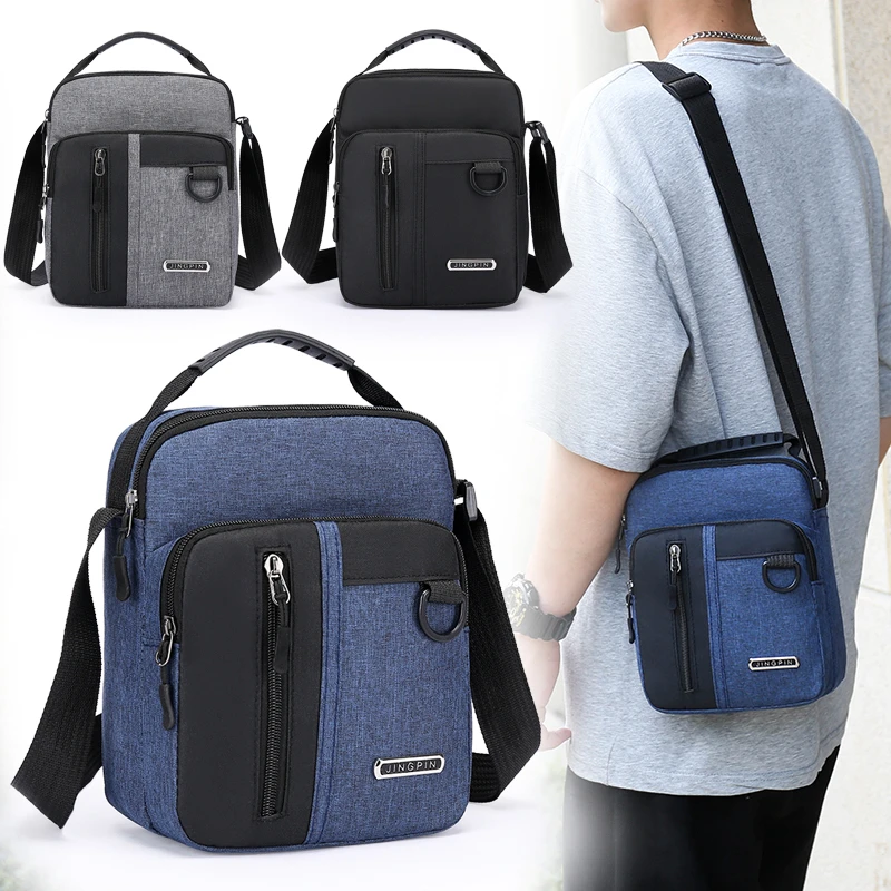Men's crossbody bag with adjustable shoulder straps, multifunctional shoulder bag, casual outdoor bag