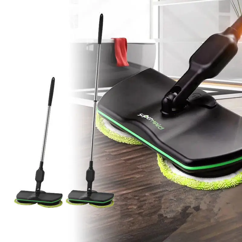 Wireless Rotating Electric Mop Charging Floor Mops Cleaner Scrubber Polisher 
