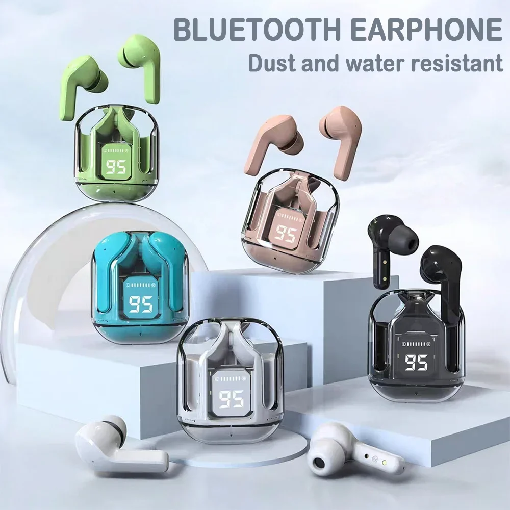 Wireless Headphones Sports In-Ear Bluetooth Noise Canceling Outdoor Riding Digital Display Long Endurance