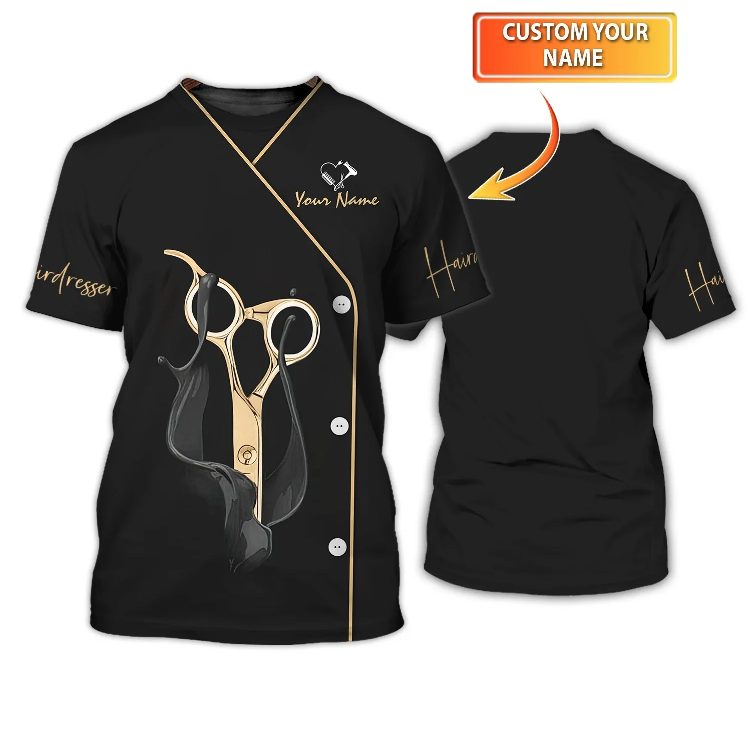 Neuestes Sommer-Herren-T-Shirt mit individuellem Namen, Friseur, 3D-gedruckt, Unisex-T-Shirt, Friseur-Werkzeuge, T-Shirts (nicht Arbeitskleidung) DW179 – Detail 25