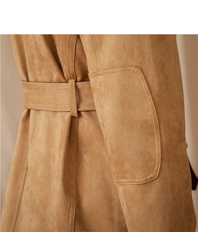 Gentry High-Style Wildleder-Jagdjacke, Gürtel, mehrere Taschen, warme, schmal geschnittene Freizeitjacke für Herren – Detail 39